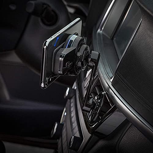 SCOSCHE Magic Mount Charge3 10 W Qi-Certified Vent Wireless Charger – Magnetic Phone Holder for Effortless Charging and Navigation in Your Car