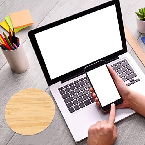 Bamboo Wood Wireless Charging Pad – Eco-Friendly 10 W Fast Charging Station for S8, S7, S6, and More – Sleek Wireless Phone Charger for Home or Office Use with Included Power Cable – Enhance Your Workspace with Sustainable Style and Efficiency