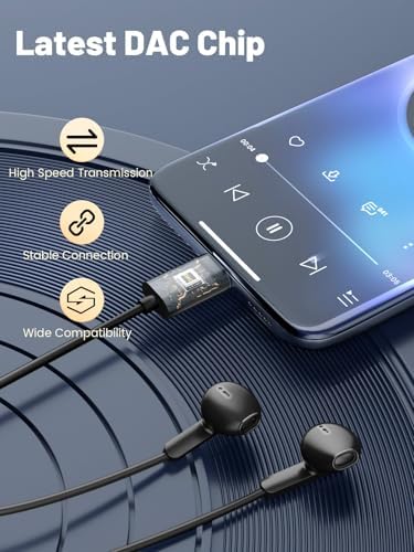 Elevate Your Audio Experience with LCdaymini USB C Earbuds – Premium Wired Headphones for i Phone 16, i Phone 15 Pro Max, Samsung Galaxy S25/S24/S23 Ultra & Google Pixel 9/8 – Immerse in High-Fidelity Sound, Enjoy Effortless Call Management with In-Line Microphone, Convenient Volume Control, and Ultra-Lightweight Design for All-Day Listening Comfort