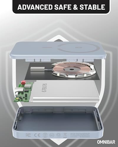 Ultra-Slim Magnetic Power Bank – 5000 m Ah Wireless Charger for i Phone 16 Series with 20 W Fast Charging and USB-C Cable, Stylish Purple Design for Effortless Portability and Enhanced Compatibility