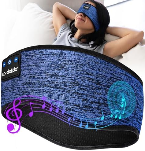 Revolutionary Wireless Sleep Headband with HD Sound: Ultimate Comfort Bluetooth Earphones for Relaxation, Fitness, and Travel – Sweat-Resistant Eye Mask for Active Lifestyles and All-Night Use