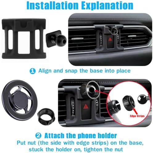 Mazda CX-5 Magnetic Phone Holder (2017-2024) – Premium Air Vent Mount for i Phone 16/15/14/13/12 Pro Max & All Smartphones – Effortless Installation, Optimal Compatibility, and Enhanced Safety for Hands-Free Navigation