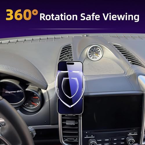 Porsche Cayenne 2024-2025 Custom Car Phone Holder – 360-Degree Adjustable Cradle for 4-7 Inch Smartphones – Effortless Installation & Quick-Release Feature – Elevate Safety & Style in Your Vehicle