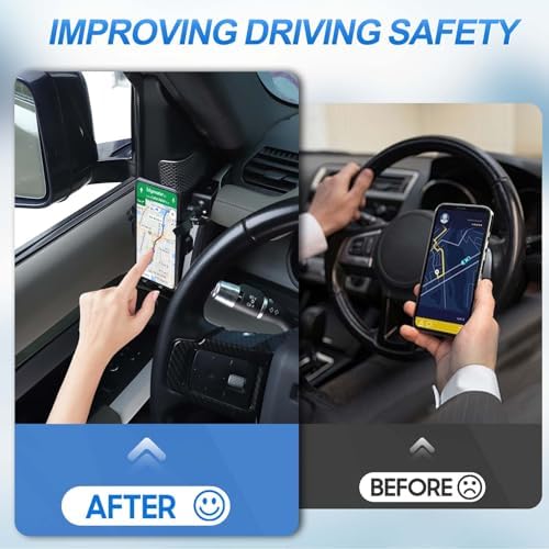 Phone Holder Compatible with Land Rover Defender 90 110 130 2020-2023, 360° Adjustable Dash Left Side Phone Mount Holder for All Smartphones (Style B) – Enhanced Compatibility and Speed