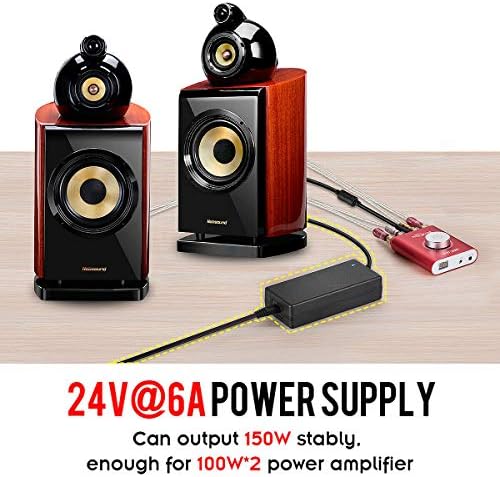 Nobsound 150 W 24 V 6 A Universal Power Supply Adapter – High-Performance AC to DC Power Brick for Amplifiers with Safety Protection and Global Compatibility for Enhanced Audio Quality
