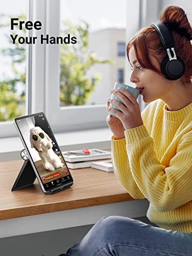 UGREEN Dual Pack Adjustable Tablet Stand Holder for Desk – Versatile i Pad and Phone Support for Enhanced Productivity, Ergonomic Comfort, and Sleek Design in Black and White – Perfect for Home and Office Use, Multi-Angle Viewing, and Portable Convenience