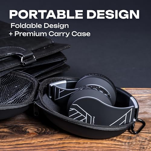 Experience the Ultimate in Comfort and Sound with Power Locus Stylish Purple & White Wireless Over-Ear Headphones – Hi-Fi Stereo Quality, Foldable Design for Travel, 12-Hour Battery Life, and Built-In Microphone for Hands-Free Calls – Perfectly Compatible with i Phone, Samsung, and LG Devices