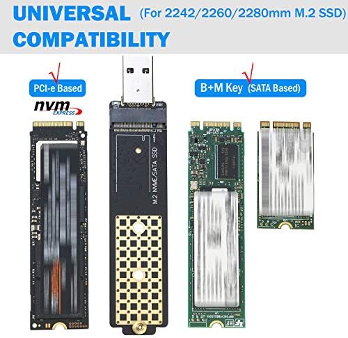 Transform Your M.2 SSD into a High-Speed External Drive with RIITOP USB 3.1 Enclosure – Compatible with NVMe & SATA SSDs for Ultimate Versatility and Performance Upgrade