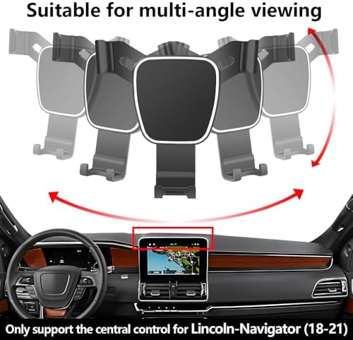 Premium Lincoln Navigator Phone Holder for 2022-2024 | Hands-Free Mobile Mount with 360° Rotation | Sleek Auto Accessory for Safe Navigation and Communication | Durable Design & Easy Installation for Enhanced Driving Experience