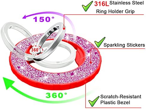 Magnetic Phone Ring Holder Stand – Adjustable Finger Grip with Enhanced Stability and Style for i Phone 12-15 Series – Collapsible Kickstand with Superior 80% Magnetic Strength, Sleek Blue Design for Wireless Charging Compatibility – Ultimate Protection and Versatile Angle Adjustment for Seamless Use