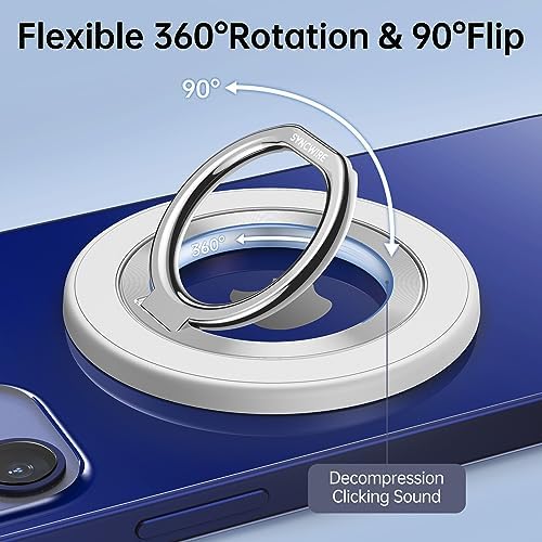 Syncwire Magnetic Phone Ring Holder – Titanium Alloy Kickstand for i Phone 12-16 Pro Max & Compatible Android Devices – Ergonomic Design, Enhanced Mag Safe Stability, Lightweight Grip for Ultimate Hands-Free Convenience