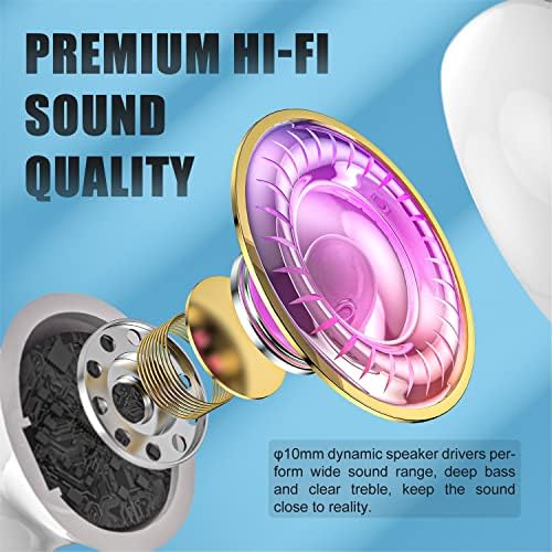 Elevate Your Audio Experience with Premium Bluetooth 5.3 True Wireless Earbuds – Noise Cancelling Headphones Featuring Touch Controls, Deep Bass Enhancement, and Waterproof Design – Perfectly Crafted for i Phone & Android Users in Elegant Ivory Finish for Unmatched Sound Clarity and Comfort