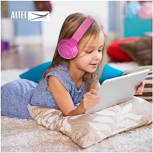 Kid-Safe Wireless Bluetooth Headphones by Altec Lansing – Exceptional Audio for Young Listeners with Volume Limiting Technology – Compact, Foldable Design Perfect for Travel and Everyday Adventures – Compatible with All Devices for Versatile Enjoyment