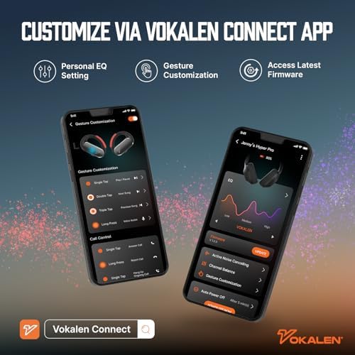 Experience Unmatched Audio Freedom with VOKALEN Reflex Pro Wireless Sport Earbuds – Superior Active Noise Cancellation, IP68 Waterproof Design, Ergonomic Secure Fit, and 50-Hour Battery Life for Uninterrupted Workouts and Leisure Activities (Black)
