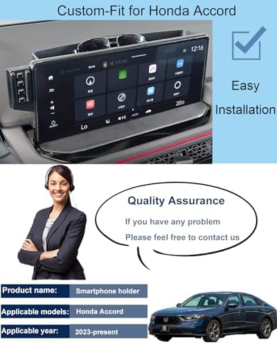Custom Fit Magnetic Phone Holder for 2024 Honda Accord – Ultimate Hands-Free Accessory for All Smartphones – Enhanced Stability & Quick Installation for Safe Driving – Perfect for i Phone 12-16 & More – Elevate Your Navigation Experience with Durable Design