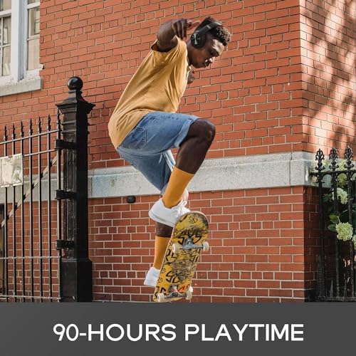 Transform Your Listening Journey with DOQAUS Over-Ear Bluetooth Headphones: 90-Hour Playtime, Tailored EQ Settings, and Superior Noise Cancellation for Unmatched Comfort and Audio Clarity in Music and Calls