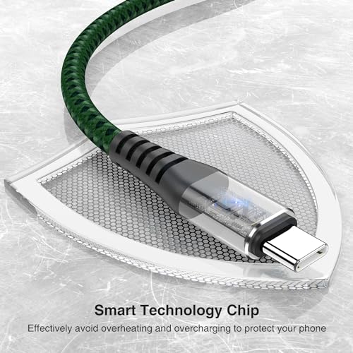 High-Speed Braided USB A to Type C Charger Cable Set – 5 Pack of 6 ft Fast Charging Cables for Samsung Galaxy S Series, Note Series, and Moto G Series – Durable Dark Gray Design for Maximum Flexibility and Compatibility