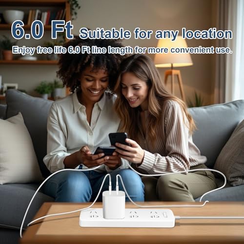 Experience Rapid Charging with the 40 W Dual Port USB-C Wall Charger for i Phone 16 Series – Includes 6 FT USB-C to C Cable for Ultimate Flexibility – Charge Two Devices at Once with Cutting-Edge Safety Features – Ideal for Home, Office, and Travel – Fully Compatible with i Phone 16, 15, 15 Plus, 15 Pro, and 15 Pro Max – Optimize Your Power Needs with Superior Efficiency and Convenience!