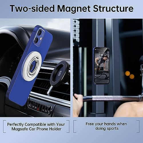 Syncwire Magnetic Phone Ring Holder – Titanium Alloy Kickstand for i Phone 12-16 Pro Max & Compatible Android Devices – Ergonomic Design, Enhanced Mag Safe Stability, Lightweight Grip for Ultimate Hands-Free Convenience