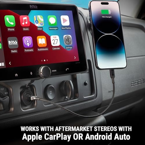 Scosche Power Volt 27 W USB PD 3.0 Type-C Car Charger for Apple Car Play & Android Auto – Ultra-Fast Charging with USB-A to USB-C Adapter for Cars, Trucks & Motorcycles – Compact, Versatile Power Solution for All Devices