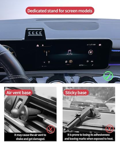 Wireless Charging car Phone Holder for Mercedes Benz CLA-Class 2020-2025/GLB-Class 2020-2025 GLA-Class 2021-2025/A-Class 2019-2022/EQB 2022-2025 Accessories 10.25 inch Screen Fixed Clip – Enhanced Compatibility and Speed