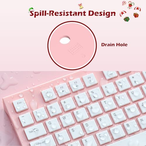 Upgrade Your Typing Experience with the Spill-Resistant USB Wired Keyboard – Low Profile Chiclet Keys, Large Number Pad, and Ergonomic Design for Enhanced Comfort and Speed – Perfect for Professionals and Home Users (Black)