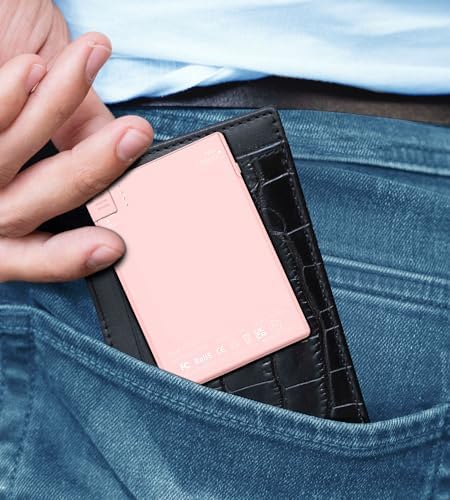 TNTOR Ultra-Slim USB-C Power Bank with Built-in Cable – Pocket-Sized Charger for i Phone 15/16 and Android Devices – Fast Charging, Lightweight, and Wallet-Friendly Battery Pack for On-the-Go Power Solutions