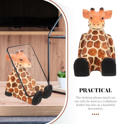 Mobile Phone Holder Telephone Stand Wooden Giraffe Cellphone Support Smartphone Holder for Desk Office Aceesorires – Enhanced Compatibility and Speed
