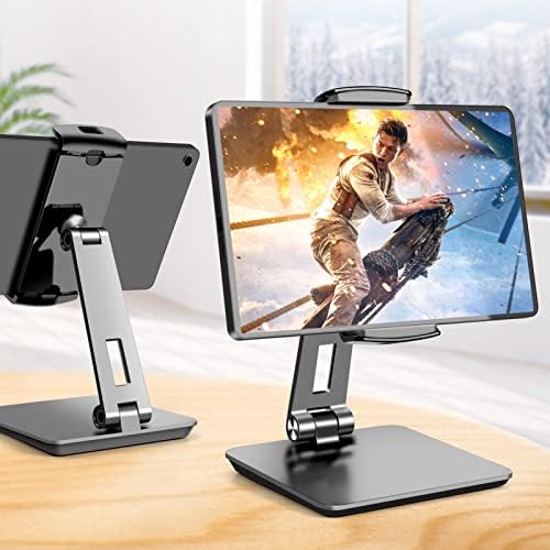 Ultimate ROADOM Adjustable Tablet Stand – 360° Swivel & 180° Tilt for Optimal Viewing Angles, Ergonomic Foldable Holder for 4.7-17.3” Devices, Sleek Aluminum Alloy Design, Perfect Tablet Accessory for Home, Office, or Travel