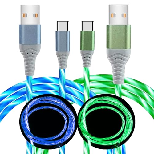 Illuminate Your Charging Experience with the 6.6 FT Light Up USB Type C Charger Cable – 3 A Fast Charge LED Cord for i Phone 16/15 Series & Samsung Galaxy S20/S10/S9/S8, LG V40/V30 – Stylish, Durable, and Enhanced Compatibility for Modern Devices
