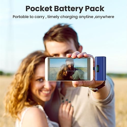 Dual-Pack Portable Power Bank for i Phone 16 Series – 5200 m Ah Fast Charging USB-C Battery Pack with Built-in Connector for i Phone 16/16 Plus/16 Pro/16 Pro Max/15 Series, Samsung & Android Devices – Lightweight Travel Charger for On-the-Go Convenience
