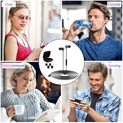 Premium USB C Noise-Canceling Earbuds for Samsung Galaxy & Pixel Devices – Stylish Purple-Blue In-Ear Headphones with Built-In Microphone for Superior Audio Clarity and Comfortable All-Day Wear
