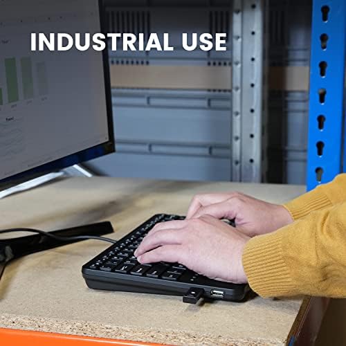 Revolutionize Your Workspace with the Perixx PERIBOARD-525 US Wired Mini USB Keyboard Featuring Touchpad – Compact Design with X Type Scissor Keys, Dual USB Hubs, and Optimal Compatibility for Enhanced Productivity