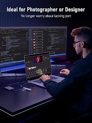 Revolutionize Your Device Connectivity with the 10 Gbps USB C Hub – High-Speed 4-Port USB3.2 Splitter for Effortless Data Transfer and Charging | Versatile Multiport Adapter Compatible with Mac Book Pro, Surface Pro, Dell, HP, i Pad & More | Flexible 1.97 ft Cable for Optimal Setup | Essential Laptop Accessory for Streamlined Workflow and Enhanced Efficiency