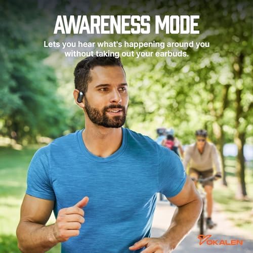Experience Unmatched Audio Freedom with VOKALEN Reflex Pro Wireless Sport Earbuds – Superior Active Noise Cancellation, IP68 Waterproof Design, Ergonomic Secure Fit, and 50-Hour Battery Life for Uninterrupted Workouts and Leisure Activities (Black)