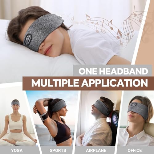 Experience Blissful Sleep with Ever Plus Bluetooth Sleep Headband – Cozy, Wireless Earbuds for Side Sleepers | 10-Hour Battery Life, Adjustable Comfort Fit, and Device Compatibility for Ultimate Relaxation and Sound Therapy