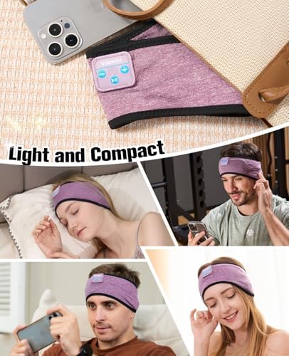 Bluetooth 5.4 Wireless Sleep Headphones: Ergonomic Multi-Functional Headband & Eye Mask for Ultimate Comfort – Perfect for Side Sleepers, Travelers, and Fitness Lovers – Enhance Relaxation and Performance Anywhere, Ideal Tech Gift for Music and Yoga Enthusiasts