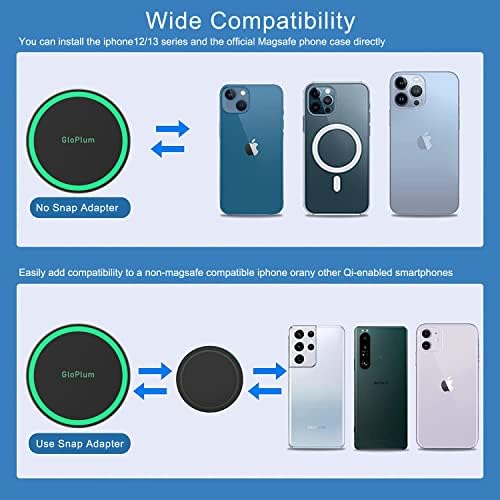 Magnetic Wireless Car Charger Mount for i Phone 15/14/13 – Fast 15 W Charging Air Vent Holder with Secure Mag Safe Compatibility – Effortless Hands-Free Navigation and Sleek Design for Ultimate Driving Convenience – Premium Safety Features and Easy Installation