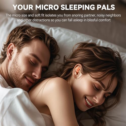 Elevate Your Sleep Quality with Sleepals Micro Sleep Earbuds – Perfectly Designed for Side Sleepers, Ultra-Lightweight and Noise-Reducing Headphones in Vibrant Orange | Ideal Travel Companion for Ultimate Relaxation – Enjoy 4 Hours Playtime, 28 Hours with Charging Case, Effortless Device Compatibility for Seamless Listening Experience