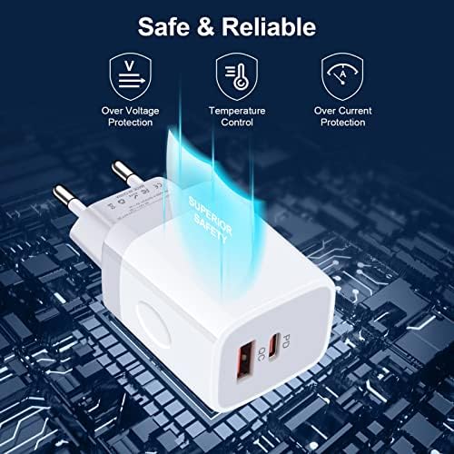 Universal Travel Adapter Kit: 20 W Fast Charging USB-C Converter for US to UK – Dual Port Compatibility for i Phone 16-11 Pro Max, Samsung Galaxy S24, Google Pixel – Lightweight and Compact Travel Essential for Effortless Power on the Go