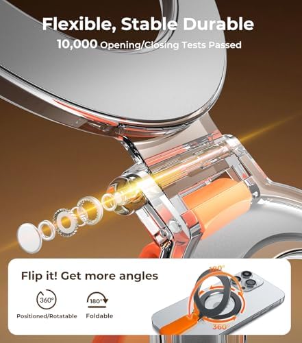 Chic Glitter Magnetic Phone Ring Holder for Mag Safe – Stylish Finger Grip Stand for i Phone, Kindle & Smartphones, Enhanced Stability with Versatile Compatibility for Pop Sockets – Elevate Your Daily Mobile Experience with Glamour and Functionality