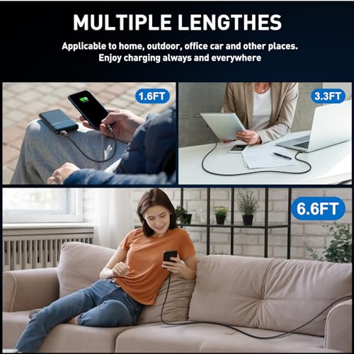 Versatile 5-Pack Magnetic Charging Cables with 540° Rotating Connectors and LED Indicator – Durable Micro USB, USB C, and i-Product Compatibility for Fast Charging and Efficient Data Transfer