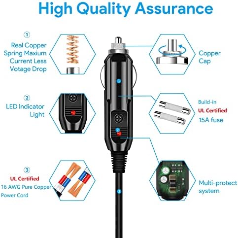 Versatile Car Charger for MAXOAK K2/K3 Power Bank & Chuwi UBook Series – 12 V-24 V DC Adapter with 6.56 ft Heavy Duty Cable, Overheating Protection, and LED Indicator for Enhanced Safety and Performance – Ideal for Travelers and On-the-Go Professionals