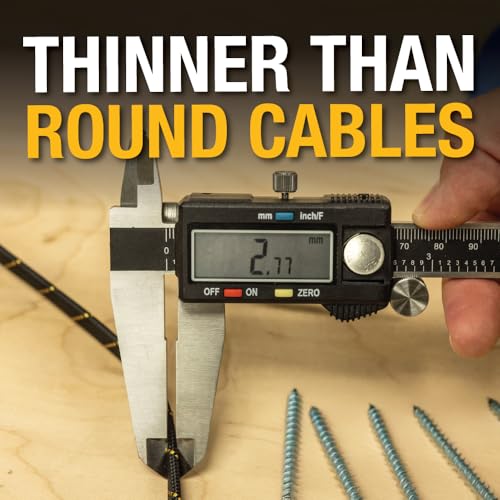 DEWALT Heavy Duty USB C to USB C Fast Charging Cable – 240 W Power Delivery for Rapid Charging, Kevlar Reinforced Design for Ultimate Durability, High-Speed Type-C Compatibility with i Phone 16, Samsung Galaxy, Mac Book, and More – Tangle-Free Flat Cable for Efficient Workspace Organization