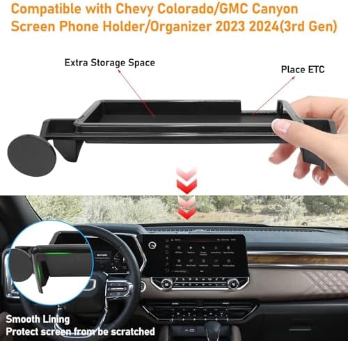 Premium Magnetic Phone Holder for 2023-2024 Chevy Colorado & GMC Canyon – Anti-Shake Navigation Mount for 11.3″ Screens – Effortless Access & Enhanced Safety for Your Drive – Sleek, Durable Design for Modern Vehicles