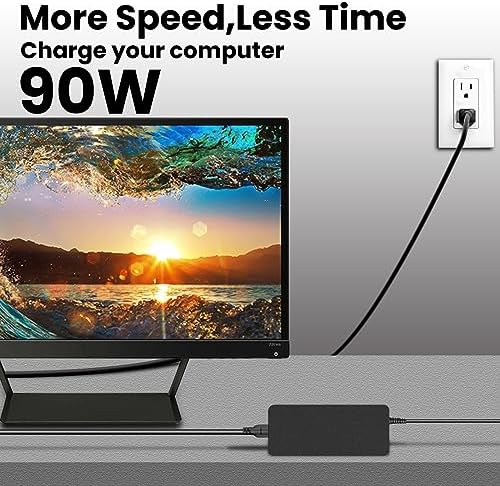 Universal 90 W Laptop Charger AC Adapter with 16 Connectors for Fast Charging – Compatible with HP, Dell, Lenovo, Acer, Asus, Toshiba, and More – Versatile Power Solution for All Notebook Brands – CE/FCC/ROHS Certified for Safety and Efficiency – Perfect for Home, Office, and Travel Use – Global Input Voltage 100-240 V, Ideal for Ultrabooks and Chromebooks – Enhanced Protection Features Including Short Circuit, Overcurrent, and Overvoltage Safety – 30-Day Hassle-Free Return Policy and 12-Month Warranty for Peace of Mind – Streamline Your Charging Experience with One Adapter for Multiple Devices – Space-Saving Design for a Clutter-Free Workspace