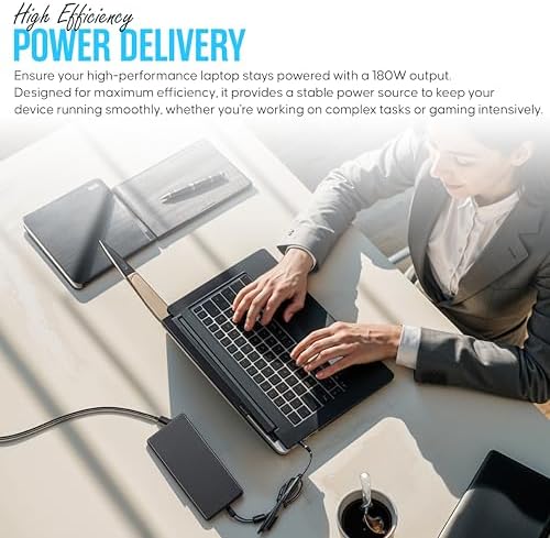 High-Performance 45 W USB-C Dell Laptop Charger – UL Certified Fast Charging Adapter for XPS, Latitude, and Inspiron Models – Exceptional 5 V/20 V 2.25 A Power Delivery with Global Voltage Support – Reliable and Versatile Power Solution for On-the-Go Professionals