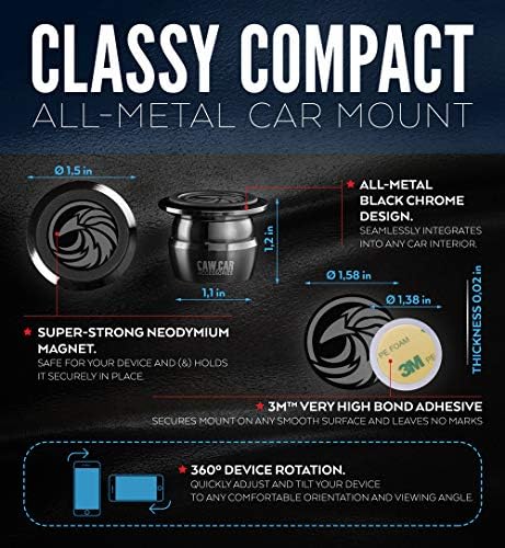 All-Metal Universal Car Phone Mount with Magnetic Grip – Secure Smartphone & GPS Holder for Dashboard – Enhance Driving Safety and Comfort – 360-Degree Rotation & Easy Installation – Compatible with All Devices