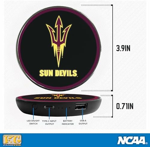 LSU Illuminated Logo Wireless Charger & Portable Power Bank – Dual Charging Pad for Wired and Wireless Devices, Fast Charging Technology, Ideal NCAA Gifts for Graduates and Fans, Ultimate Charging Solution with Enhanced Compatibility