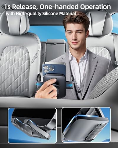 Universal Air Vent Phone Mount for Car – Hands-Free Cellphone Holder with Deep Wide Clamp for Thick Cases – Ideal for Mercedes Benz, Toyota RAV4 & More – Effortless Installation & Adjustable Viewing Angles for Safe Navigation and Calls – Durable Design for Daily Use and Enhanced Driving Experience